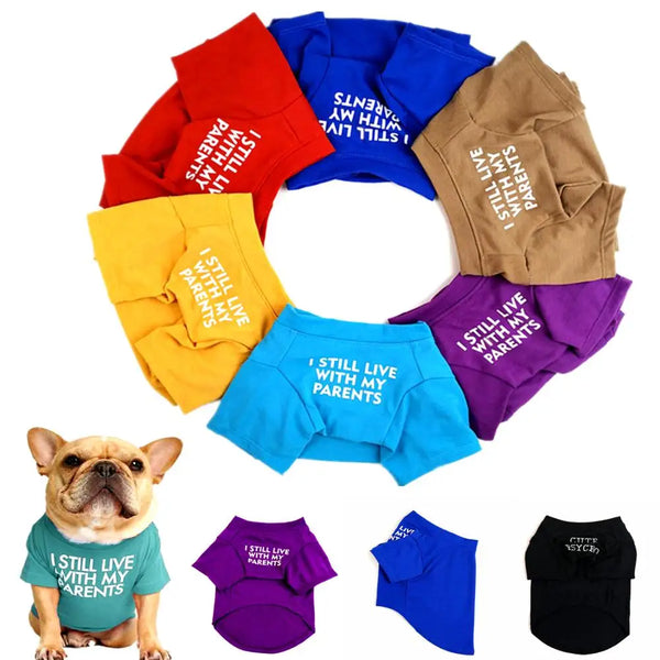 Dog Clothes for Pet Cat Vest Clothes For Small Dogs Cats Cotton Fashion Clothes for French Bulldog Pet T-shirt Chihuahua Costume