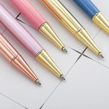 1 PCS Luxury Eternal Flower Ballpoint Pen Liquid Flow Oil Crystal Metal Ball Pen Student Write Signature Office Supplies