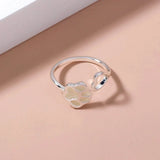 LossTower Creative Luminous Cat Claw Heart Ring Love Adjustable Glow In The Dark Ring for Halloween Accessories Gift Men Women