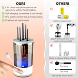 Makeup Brush Cleaner Machine Electric Makeup Brush Cleaner Automatic Makeup Brush Cleaner with Brush Cleaning Mat