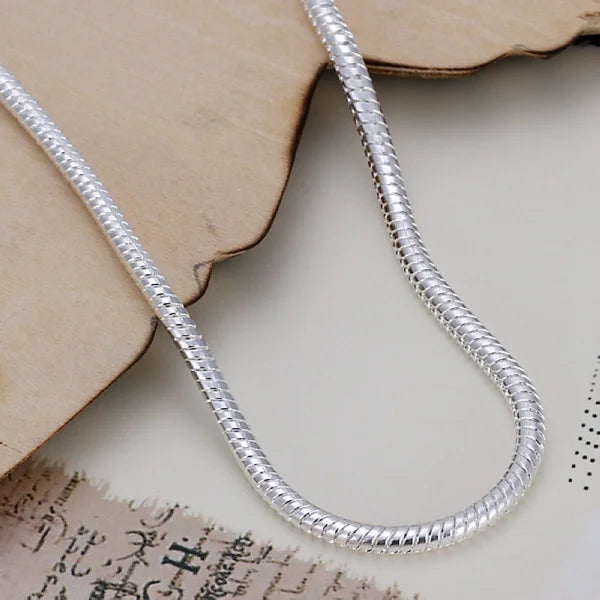 20cm Silver color 3MM Snake Chain Bracelets Factory Fashion Hot Top Quality Jewelry Charm Cute Women Lady Wedding